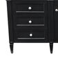 James Martin Vanities Brittany 60" Single Bathroom Vanity in Black Onyx with 3 cm Carrara White Marble Top and Rectangle Sink, , large