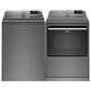 Maytag 5.2 Cu. Ft. Top Load Washer and 7.4 Cu. Ft. Electric Dryer Laundry Pair in Metallic Slate, , large
