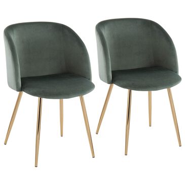 Lumisource Luna Chair in Green/Gold (Set of 2), , large