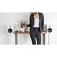 Kanto 32" Bookshelf Speaker Swiveling Floor Stands in Matte White (Set of 2), , large