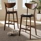 Baxton Studio Eline Bar Stool in Walnut (Set of 2), , large