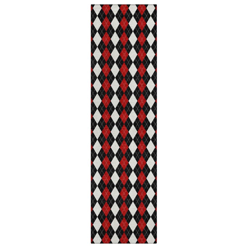 Dalyn Rug Company Wonderland WN20 2"3" x 7"6" Black Indoor/Outdoor Runner, , large