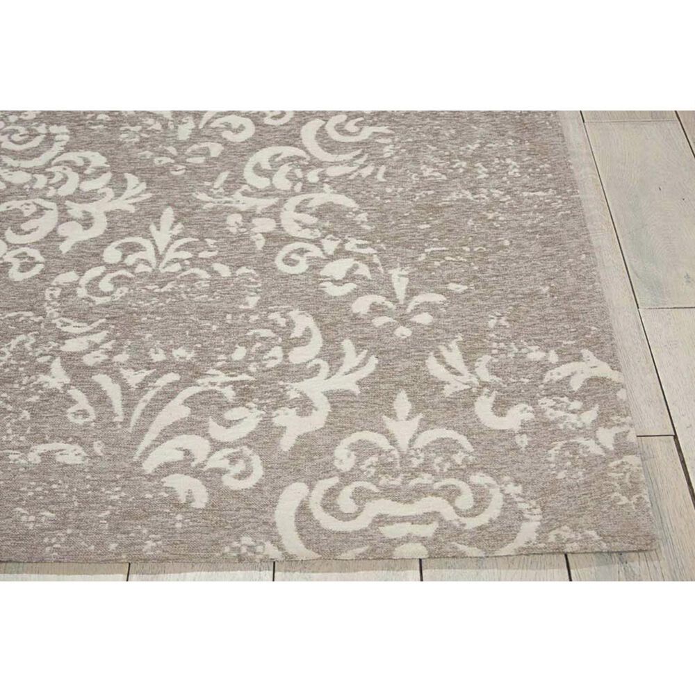 Nourison Damask DAS03 2&#39;3&quot; x 3&#39;9&quot; Ivory and Grey Area Rug, , large