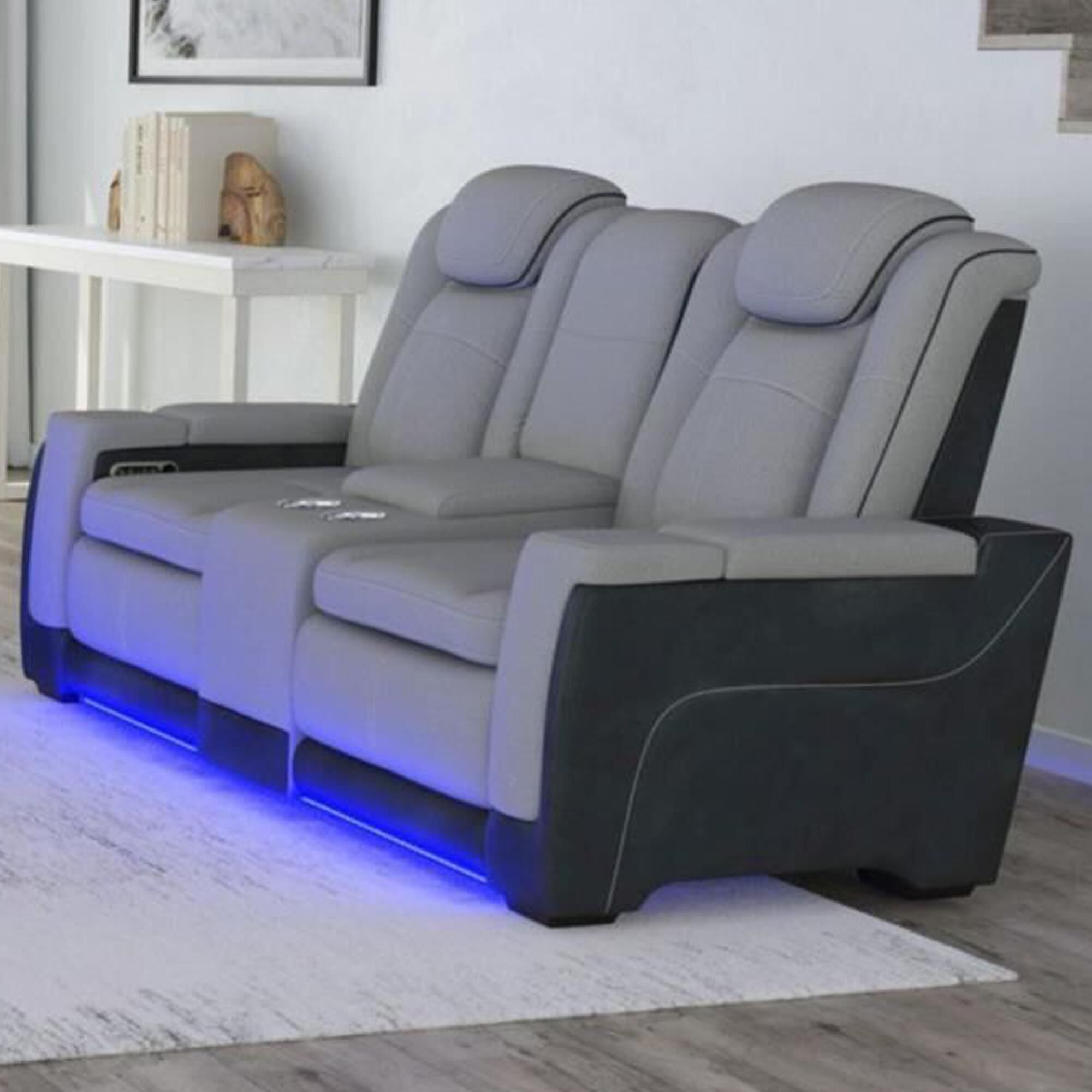 Mayberry Hill Lantana Power Motion Console Loveseat in Rocky