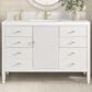 James Martin Vanities Myrrin 48" Vanity in Bright White with Single Hole and 3 cm White Zeus Quartz Top & Backsplash, , large