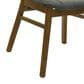Armen Living Amaris Side Chair with Charcoal Upholstery in Warm Walnut (Set of 4), , large