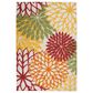 Nourison Aloha Tropical 5"3" x 7"5" Red and Multicolor Indoor/Outdoor Area Rug, , large