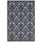 Nourison Damask DAS02 5" x 7" Ivory and Navy Area Rug, , large