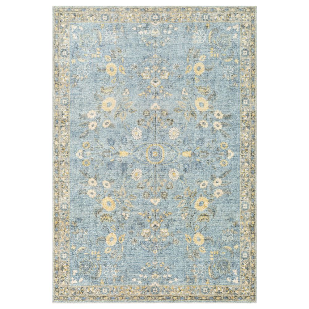 Surya Erin ERN-2311 5" x 7"6" Denim, Butter, Cream and Gray Area Rug, , large