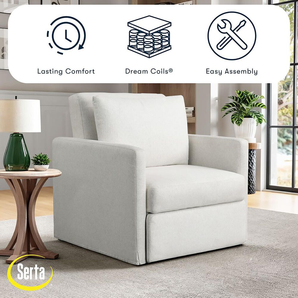 Lifestyle Solutions Blair Convertible Chair in Cream, , large