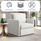 Lifestyle Solutions Blair Convertible Chair in Cream, , large