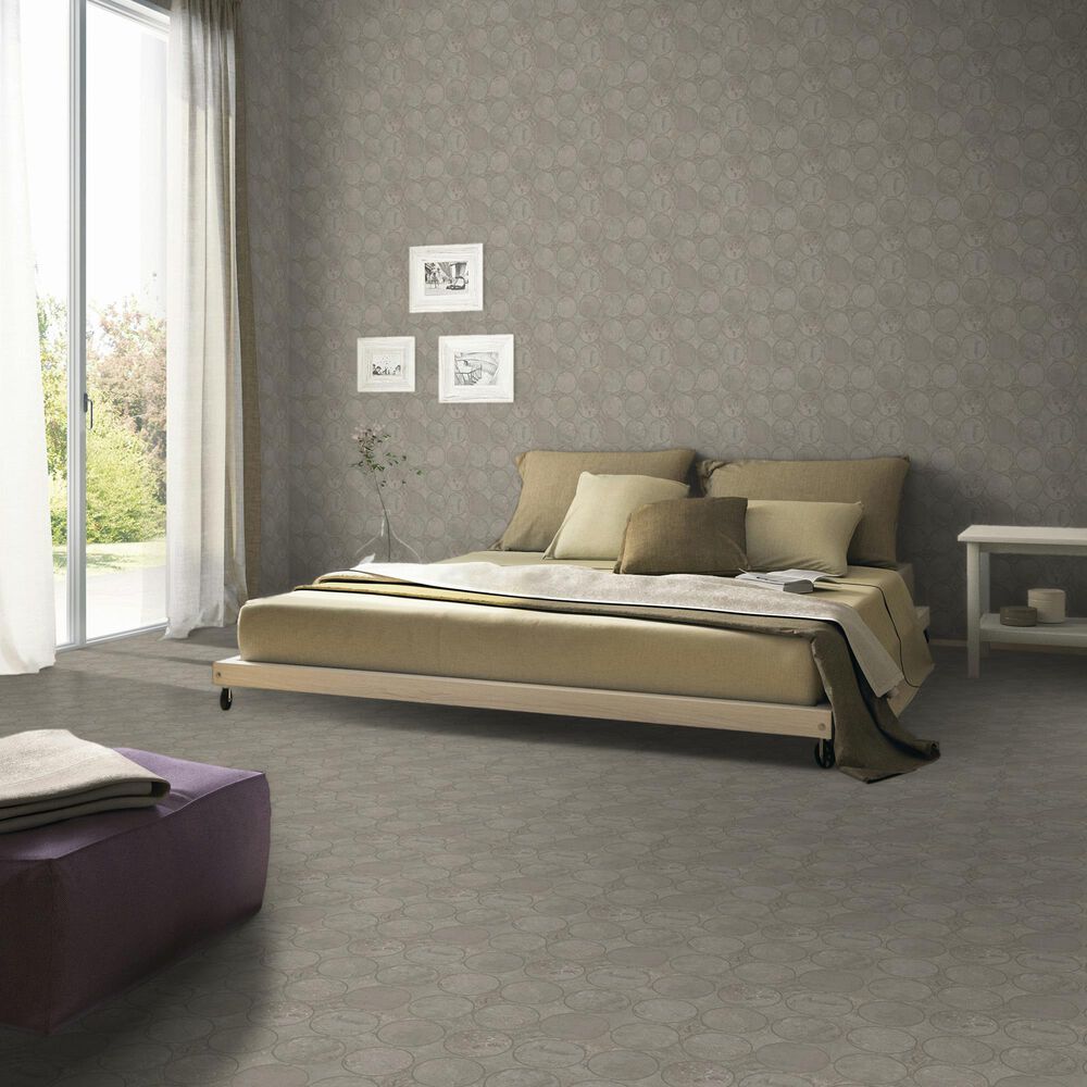 Dal-Tile Rekindle Medium Grey 13.5&quot; x 13.5&quot; Canvas Dot Porcelain Mosaic Sheet, , large
