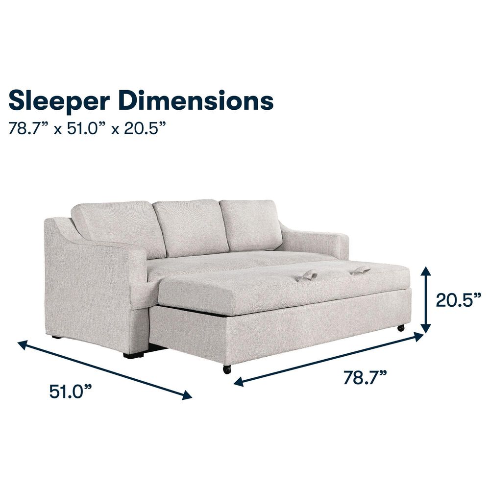 Lifestyle Solutions Haddington Stationary Sleeper Sofa in Linen, , large