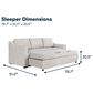 Lifestyle Solutions Haddington Stationary Sleeper Sofa in Linen, , large