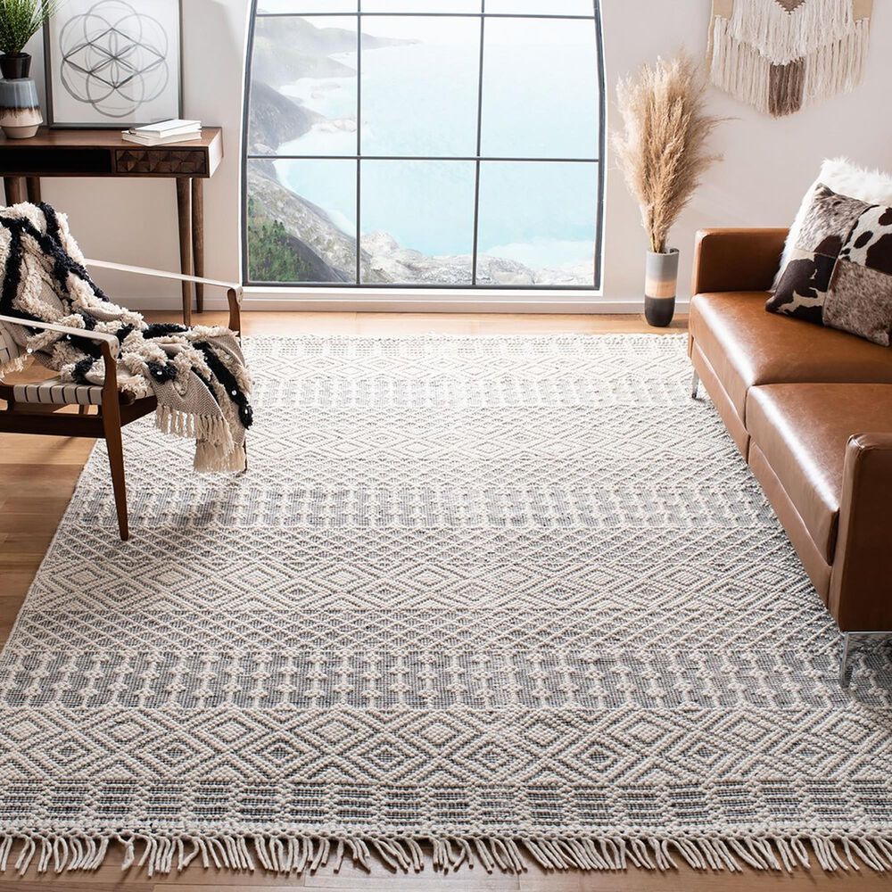 Safavieh Natura NAT852Z 9&#39; x 12&#39; Ivory and Black Area Rug, , large
