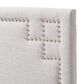 Baxton Studio Geneva Twin Upholstered Panel Headboard in Greyish Beige, , large