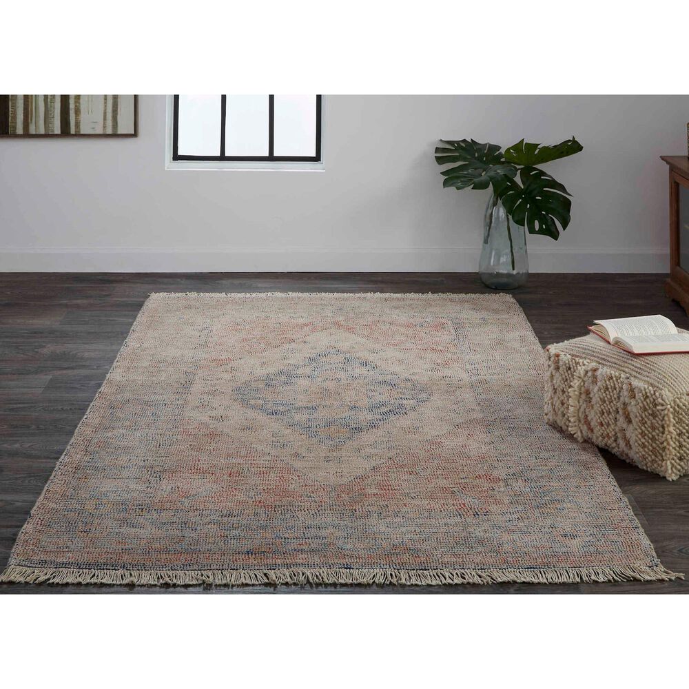Feizy Caldwell 10&#39; x 14&#39; Blue and Orange Area Rug, , large