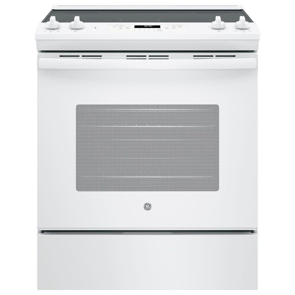 GE Appliances 30" Slide-In Electric Range in White, , large