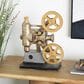 Maple and Jade Camera Film Decorative Sculpture in Weathered Black and Bronze, , large