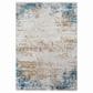 Surya Solar 5" x 7"6" Sky Blue, Dark Blue, Saffron, White, Gray and Charcoal Area Rug, , large