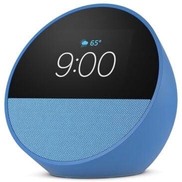 Amazon Echo Spot (2024 release), Smart alarm clock with vibrant sound + Alexa - Ocean Blue, , large