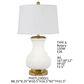 Porch View White Lotus Table Lamp in Cream and Gold, , large