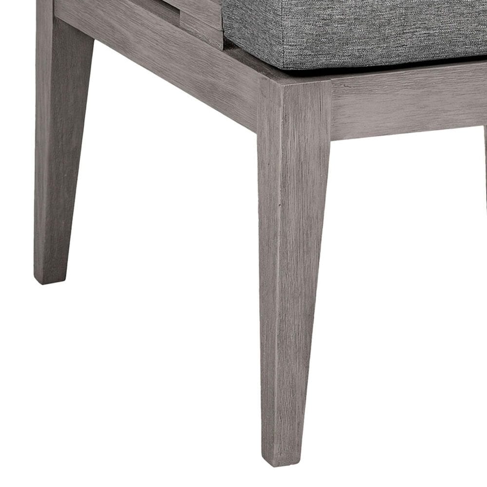 Blue River Vivid Outdoor Dining Chair with Light Gray Cushions in Light Gray Eucalyptus, , large