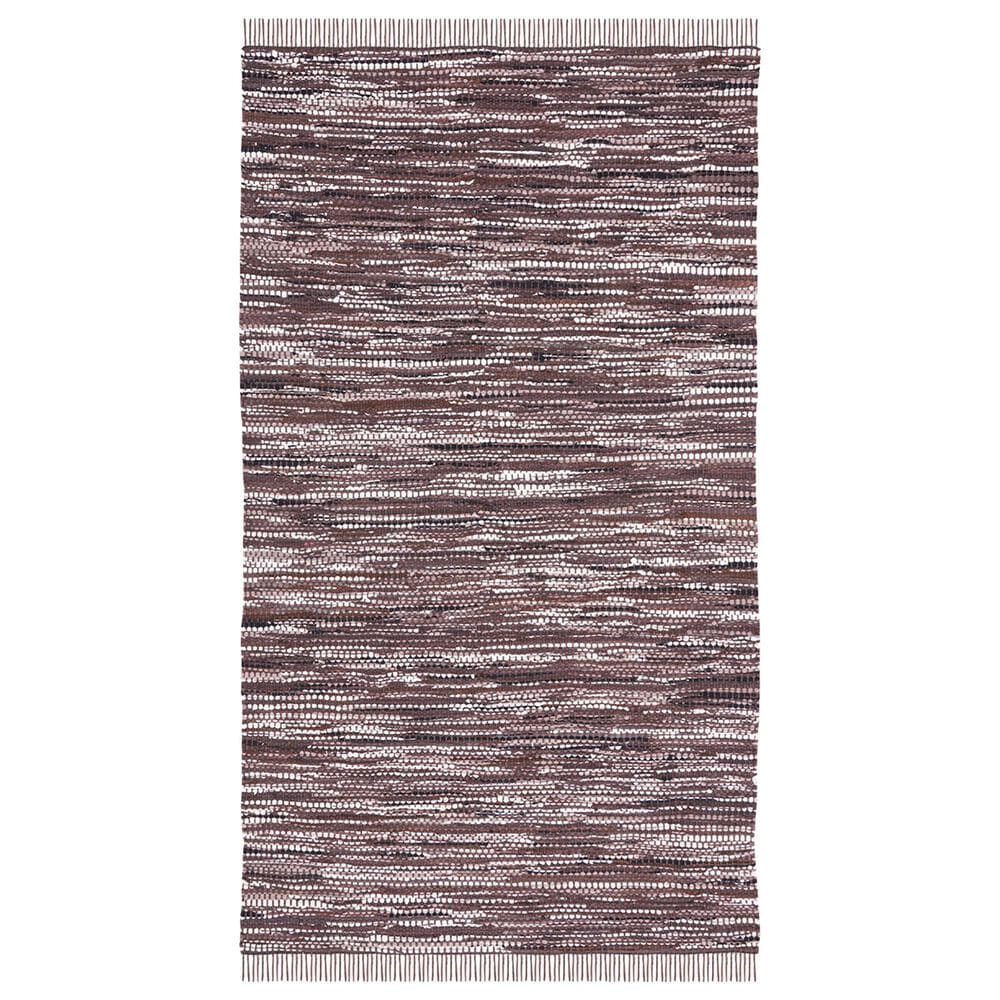 Safavieh Montauk 3" x 5" Brown and Ivory Area Rug, , large