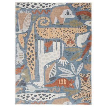 Nourison Astra Machine Washable 3"3" x 5" Multicolor Kids Rug, , large