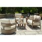 Ashley Serene Bay Patio Loveseat in White, , large