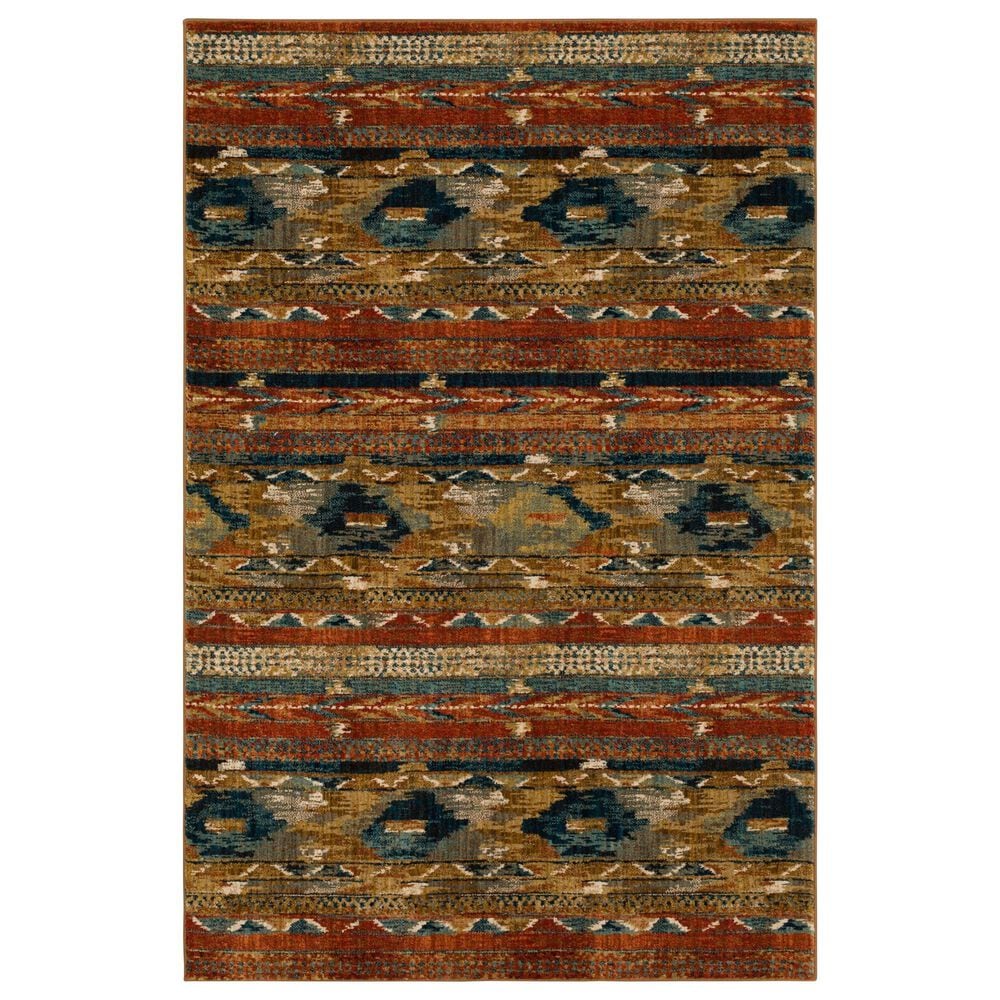 Karastan Spice Market Infused Aquamarine 8" x 11" Area Rug, , large