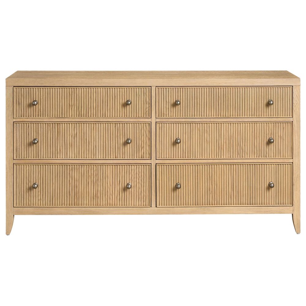 Universal Furniture Avaline Queen Upholstered Storage Bed with Dresser, Chest and Two Nightstands in Skylark with USB Ports and Outlets, , large