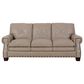 Bordeaux & Co 3-Piece Stationary Leather Living Room Set in Juno Pebble, , large