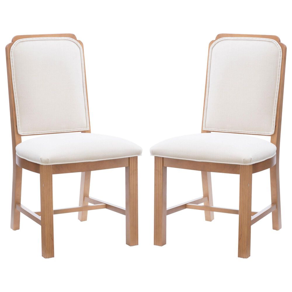 Linon Home Decor Jolene Side Chair in Brown (Set of 2), , large