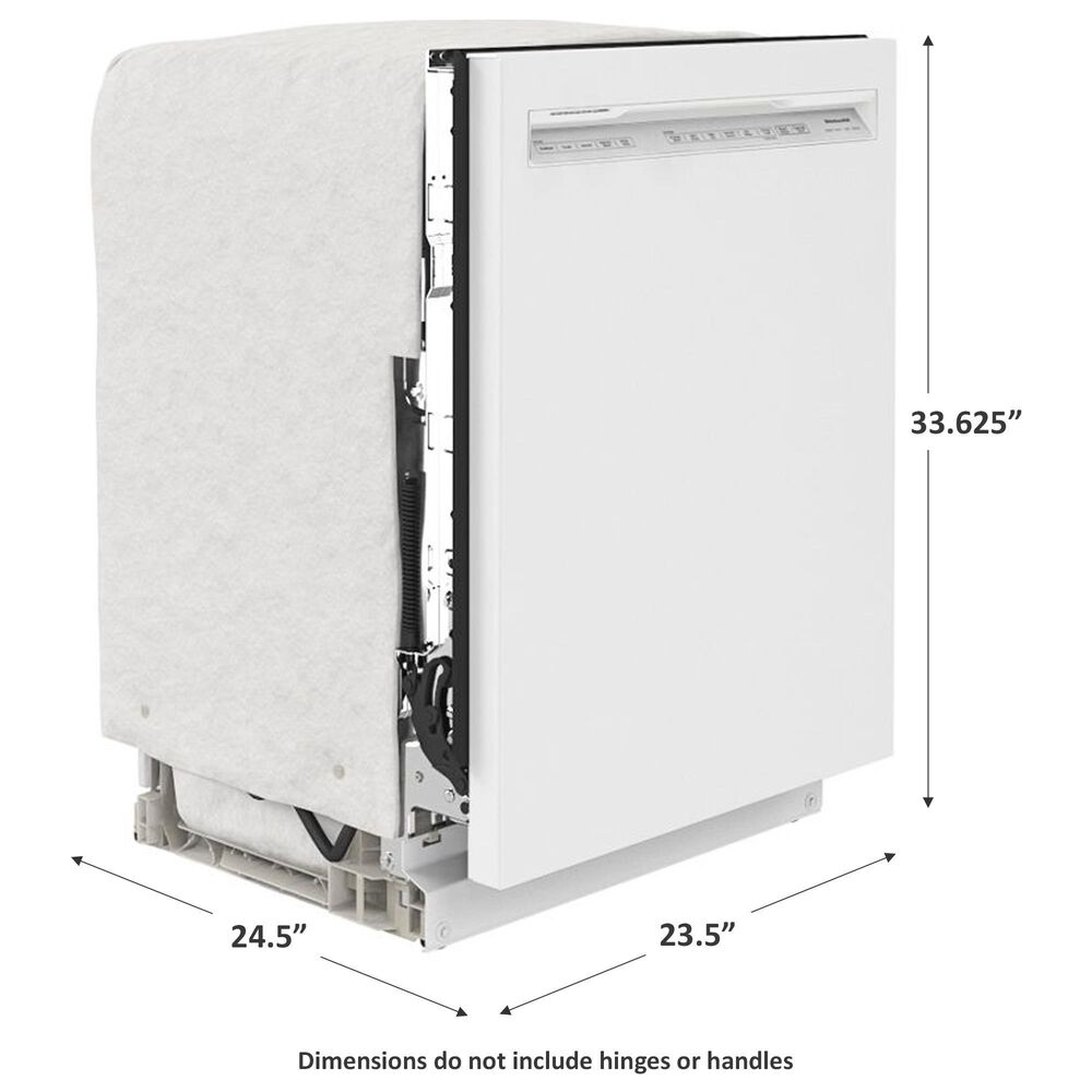 KitchenAid 24&quot; Built-In Pocket Handle Dishwasher with 39 Decibel in White, , large
