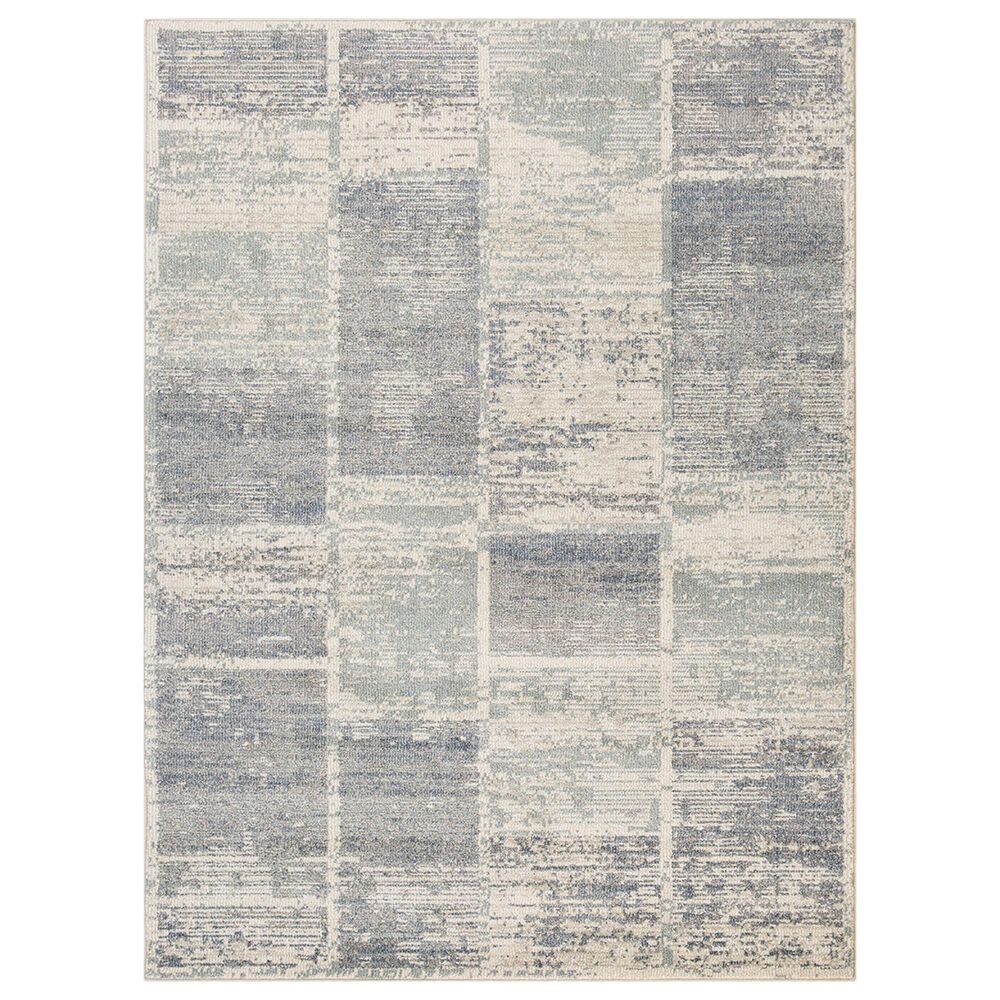 Amer Rugs Jordan 6"7" x 9" Light Blue Area Rug, , large