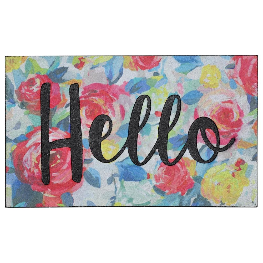 Mohawk Doorscapes 1"6" x 2"6" Pink and Red Door Mat, , large