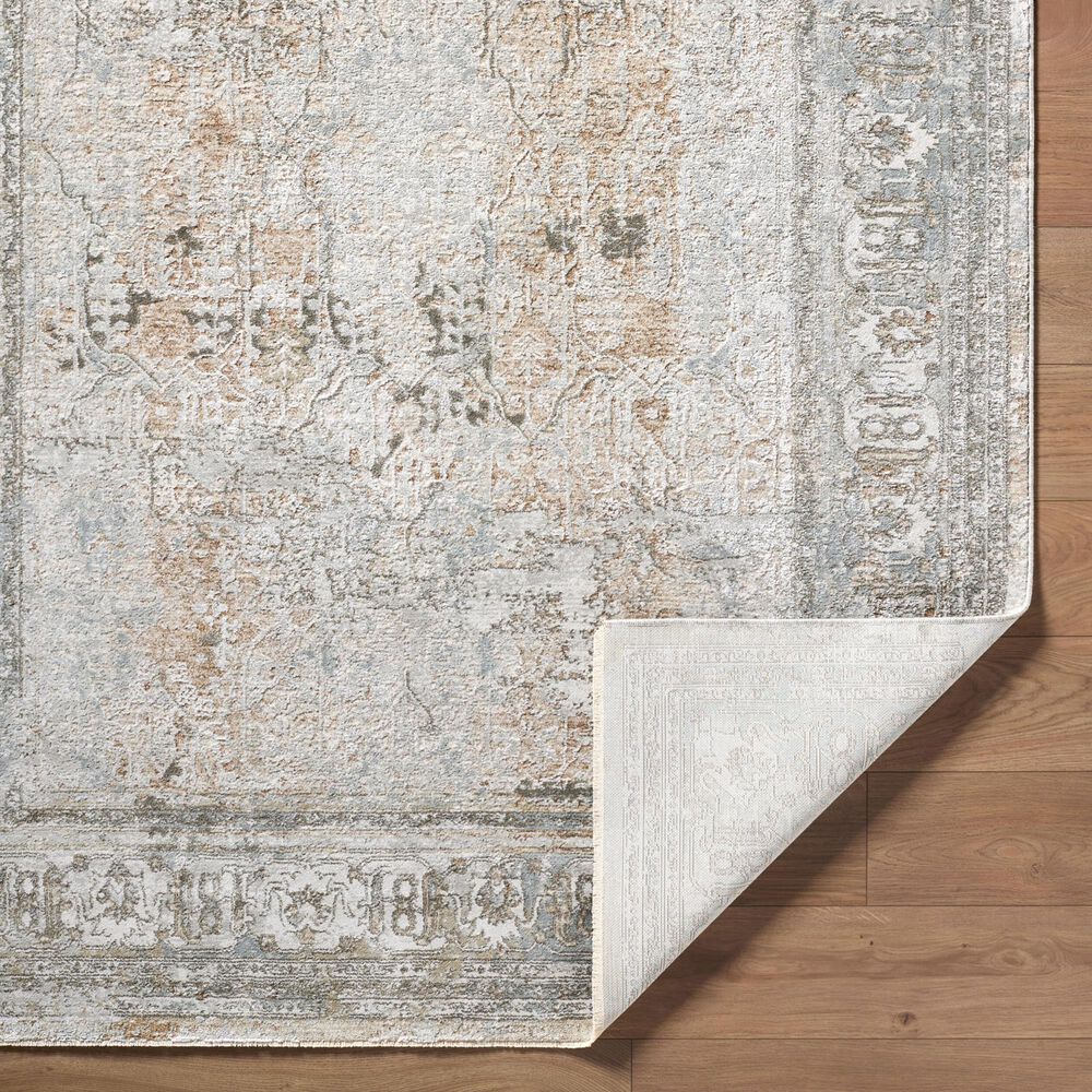 Surya Brunswick Cream, Medium Brown, Light Gray, Light Brown, Charcoal and Mustard 2&#39;7&quot; x 7&#39;3&quot; Runner, , large