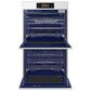 Samsung Bespoke 2-Piece Kitchen Package with White Bespoke 30" Double Wall Oven and Black 36" Induction Cooktop, , large
