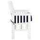 CorLiving Miramar Patio Bench in White/Navy Blue, , large