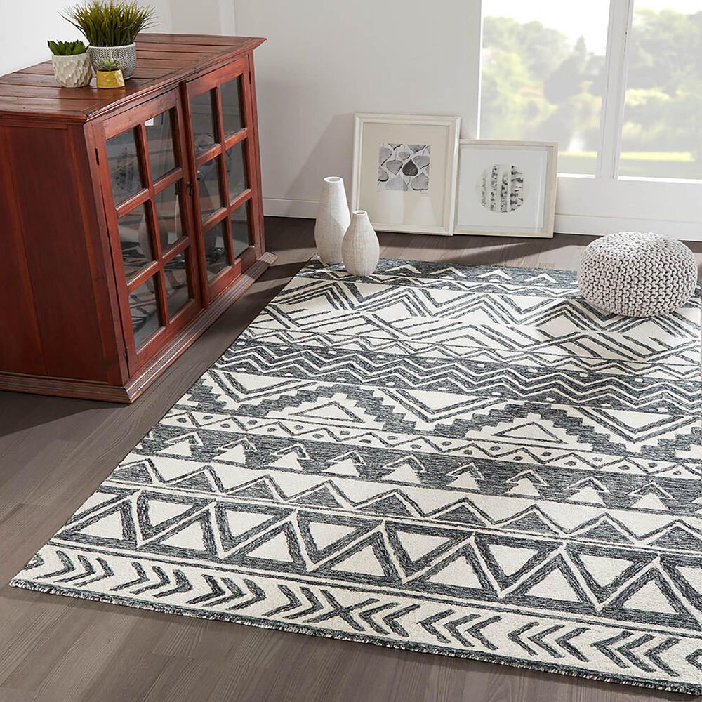 Momeni Mallorca 9&#39; x 12&#39; Charcoal Area Rug, , large