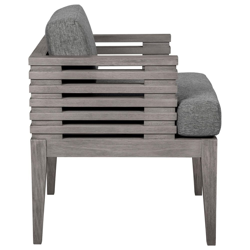 Blue River Vivid Outdoor Dining Chair with Light Gray Cushions in Light Gray Eucalyptus, , large