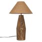 Teak Interiors Botanist Reclaimed Wood Table Lamp with Jute Shade and Swivel Neck in Natural, , large