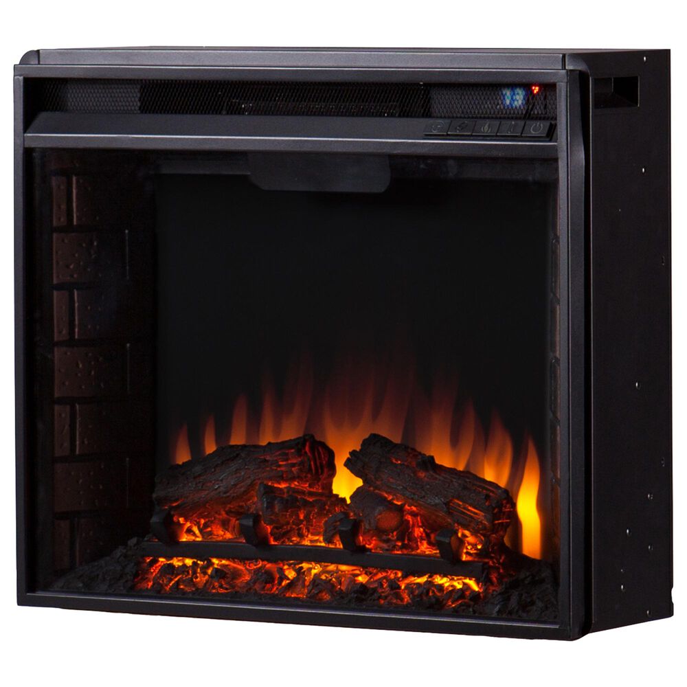 Southern Enterprises Engo Electric Convertible Corner Fireplace in Fresh White/Rustic White Faux Stone, , large