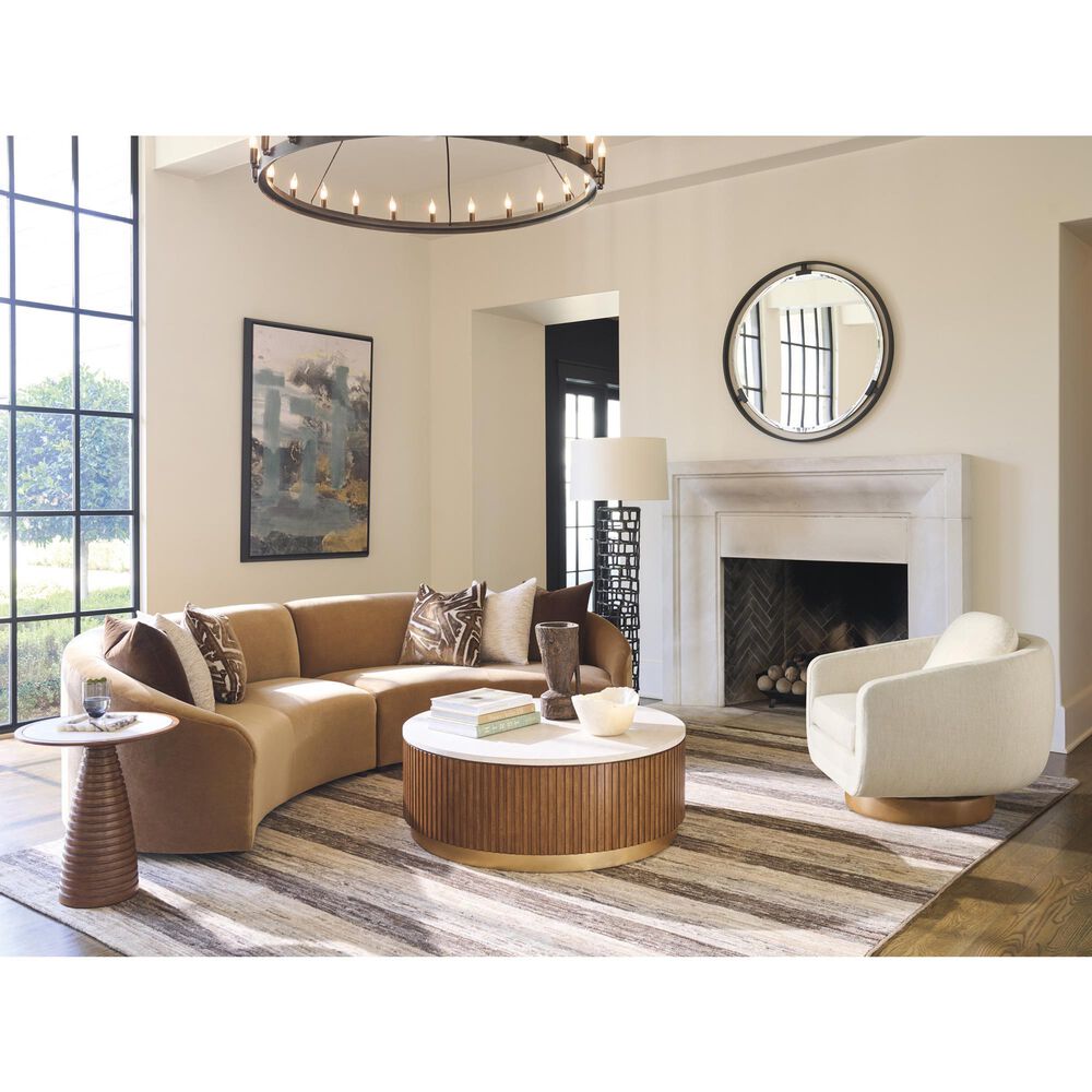 Lexington Furniture La Costa Ortega Accent Table in Anticato and Sierra Tan, , large