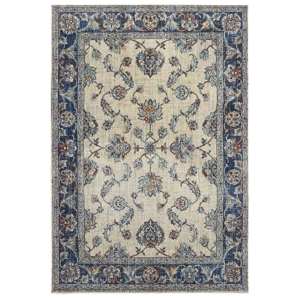 Oriental Weavers Pandora 1802E 7"10" x 10"10" Ivory and Blue Area Rug, , large