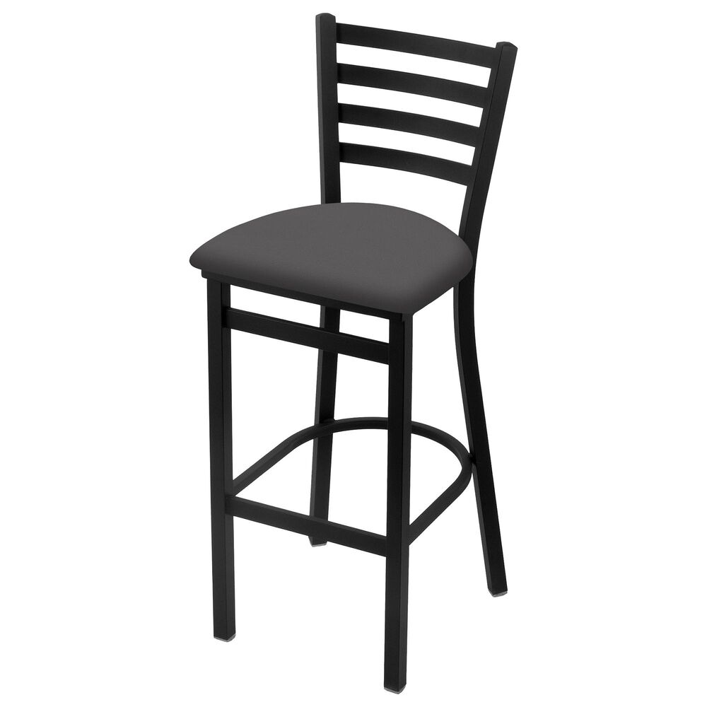 Holland Bar Stool 400 25" Stationary Counter Stool with Black Wrinkle and Canter Storm Seat, , large