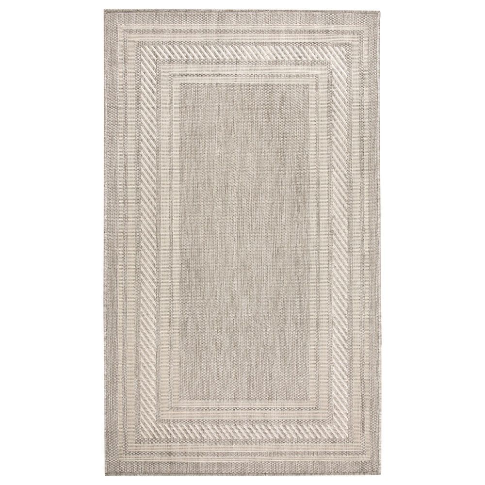 Nourison Horizon HOZ03 Grey 3&#39; x 5&#39; Indoor/Outdoor Area Rug, , large