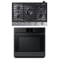 Samsung 2-Piece Kitchen Package with Matte Black 30" Single Wall Oven and Stainless Steel 36" Gas Cooktop, , large