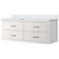 Lexora Home Castor 48" Single Bathroom Vanity in White with 2 cm White Cultured Marble Top and Rectangular Sink, , large